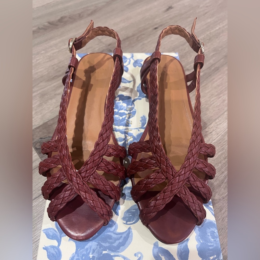 Sezane Natacha Low Sandals Naturel Tressé Héritage - Size 37
